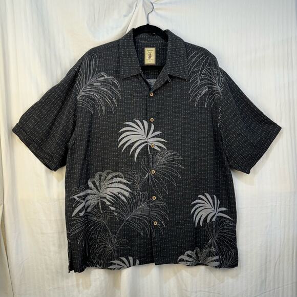 Jamaica Jaxx Hawaiian Button Down Aloha Shirt Men Size Large %100 Silk Tropical - Picture 1 of 9